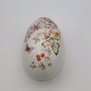 Vintage 1979 Avon Easter Egg Butterfly Candy Trinket Dish Porcelain